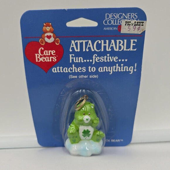 1980's Care Bears Attachable Good‎ Luck Bear - Picture 1 of 7